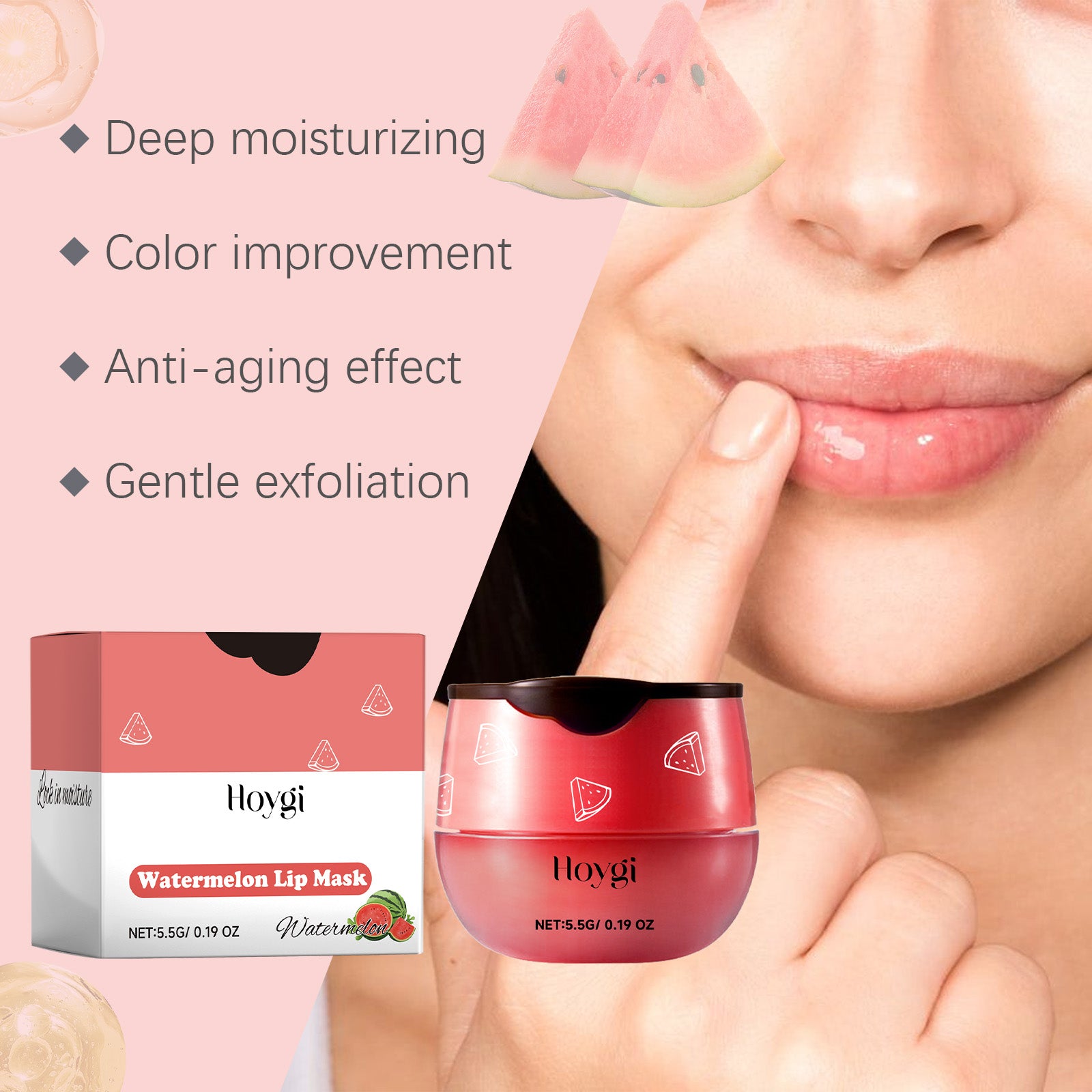 Watermelon Lip Mask, Smooth Lip Lines, Remove Dead Skin, Moisturizing Lip Mask