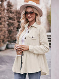 Mandy Autumn Collared Neck Loose Fit Button Down Top