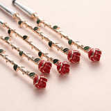 Gold Rose Makeup Brush Set 5 PCS Beauty and the Beast Valentine's Gift