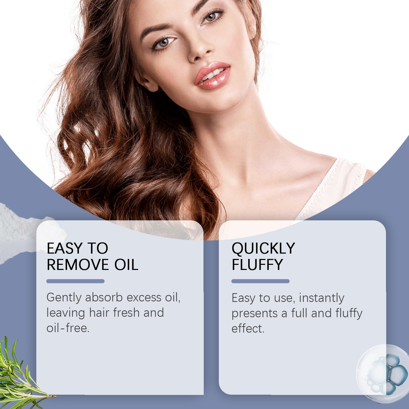 Hair Pomp Powder Oil Control Fluffy, Refreshing, Mild, Natural Talc-free Light Hair Powder