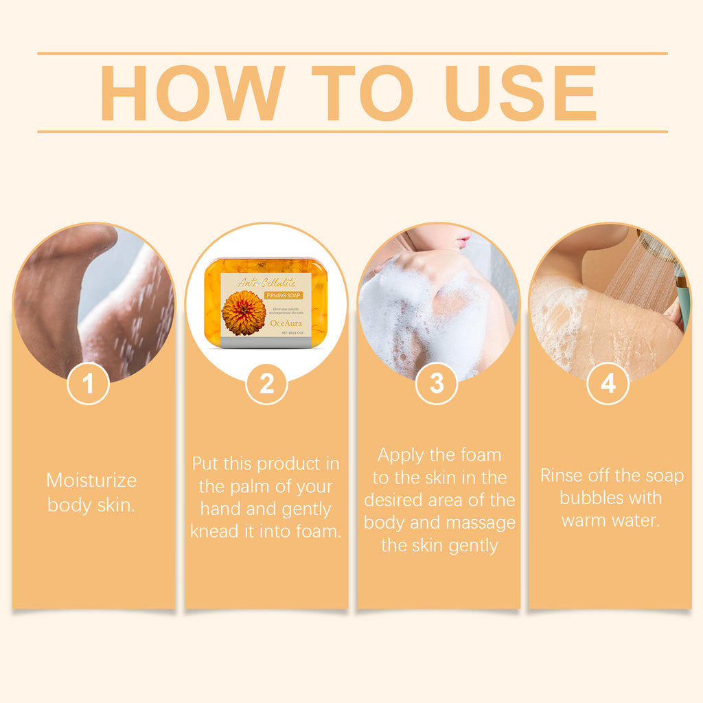 Anti Cellulite Bath Soap Bar Anti Aging Body Cleansing Moisturizing Soft And Smooth Skin