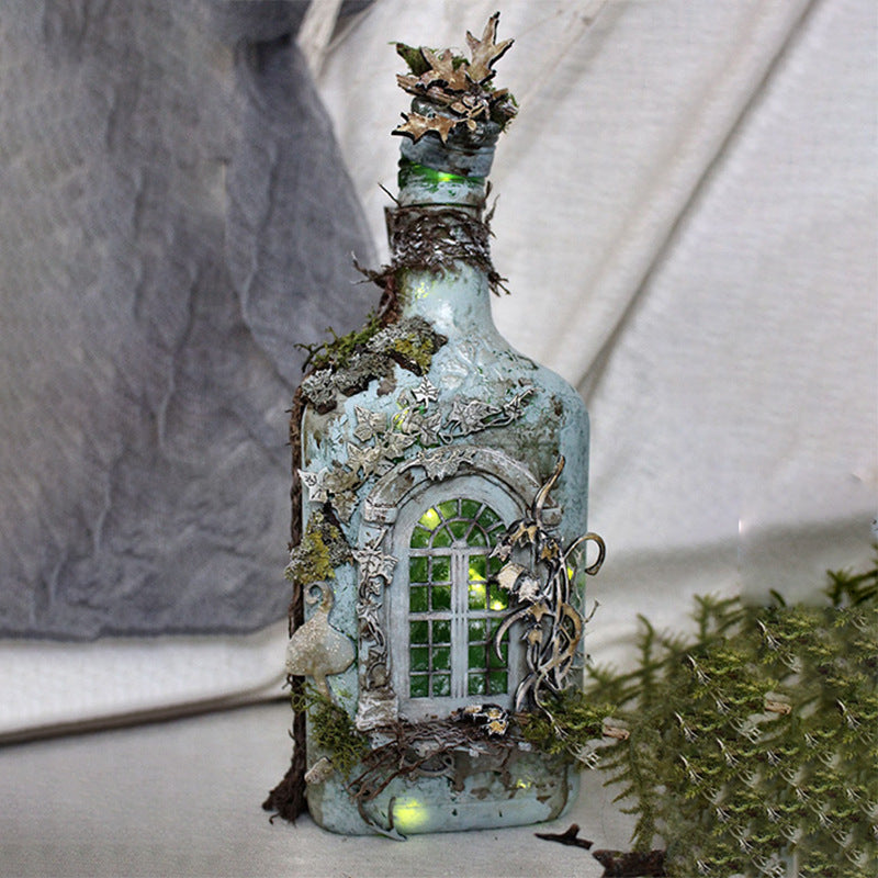 Mysterious Ghost Castle Forest Luminous Creative Bottle Home Gardening Ornament Halloween Decor