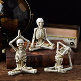 Skeleton Yoga Figurine Decoration Ornaments Skull Small Halloween Decorations