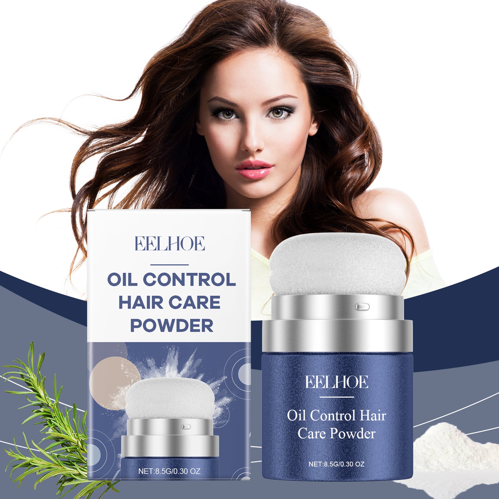 Hair Pomp Powder Oil Control Fluffy, Refreshing, Mild, Natural Talc-free Light Hair Powder