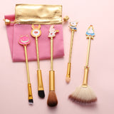 Disney Alice Makeup Brush Set Powder Brushes for Blush, Eyeshadow, Eyeliner, Eyebrows