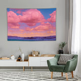 Super Soft Pink Sunset Wall Tapestry Blanket