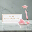Rose Quartz Stone Roller Massager Set Soothing Massage Skin Facial Firming Skin Care Massager