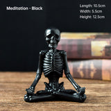 Skeleton Yoga Figurine Decoration Ornaments Skull Small Halloween Decorations
