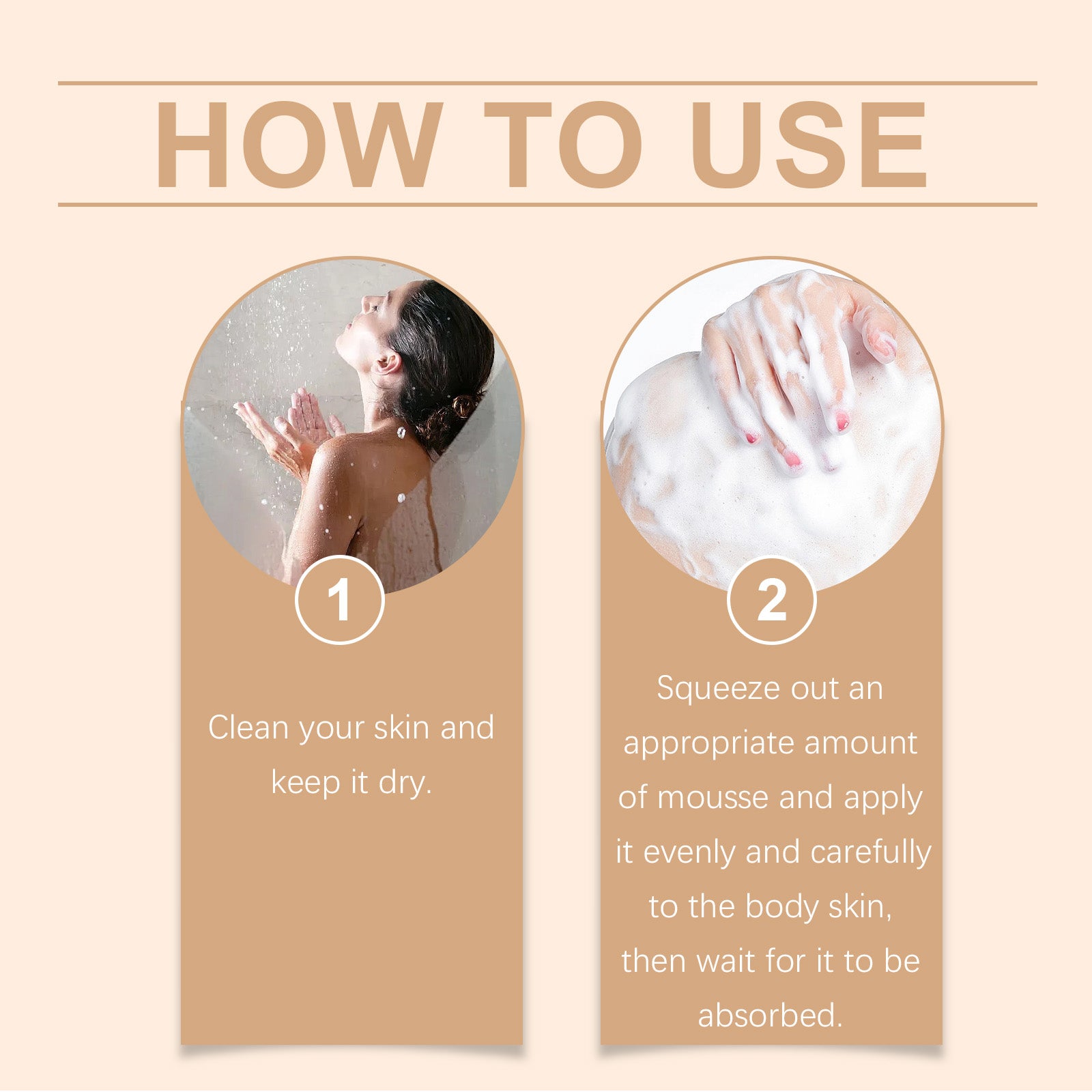 Self Tanning Body Mousse, Moisturizes And Evenly Darkens Skin Tone