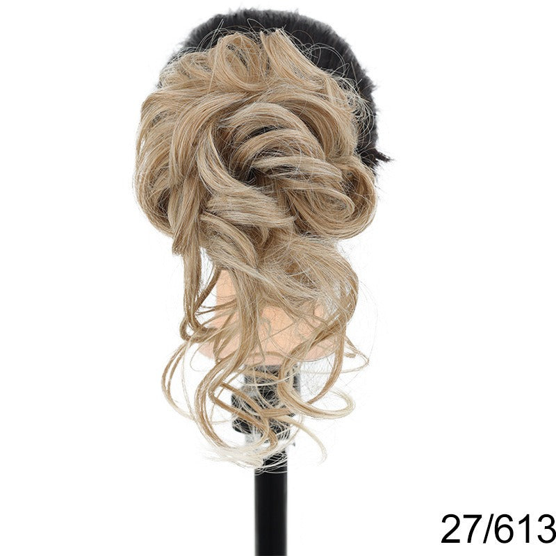 Messy Curly Hair Bun Clip Hair Extensions Claw Clip
