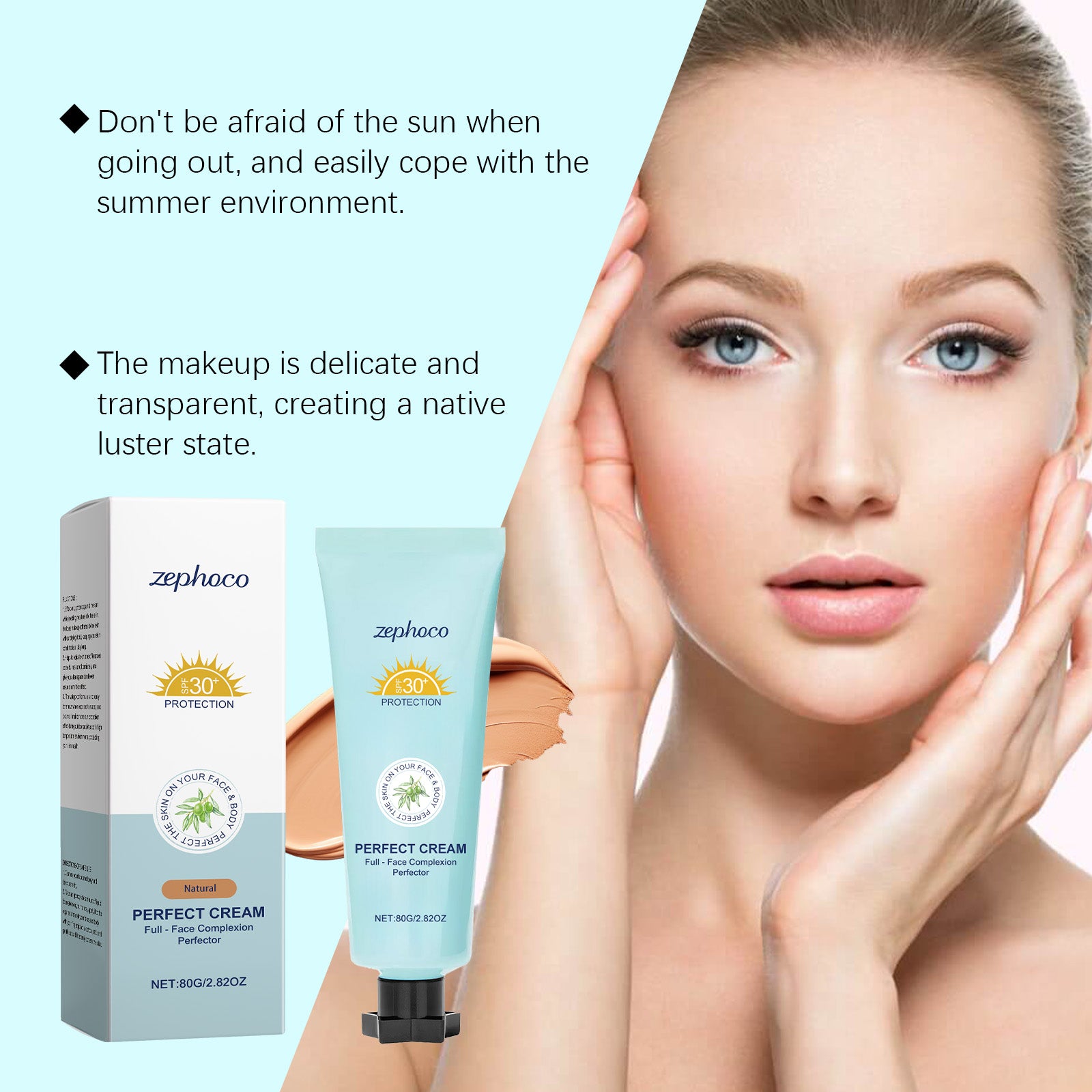 UV Protective Moisturizing Foundation, Natural Color That Brightens And Nourishes The Skin