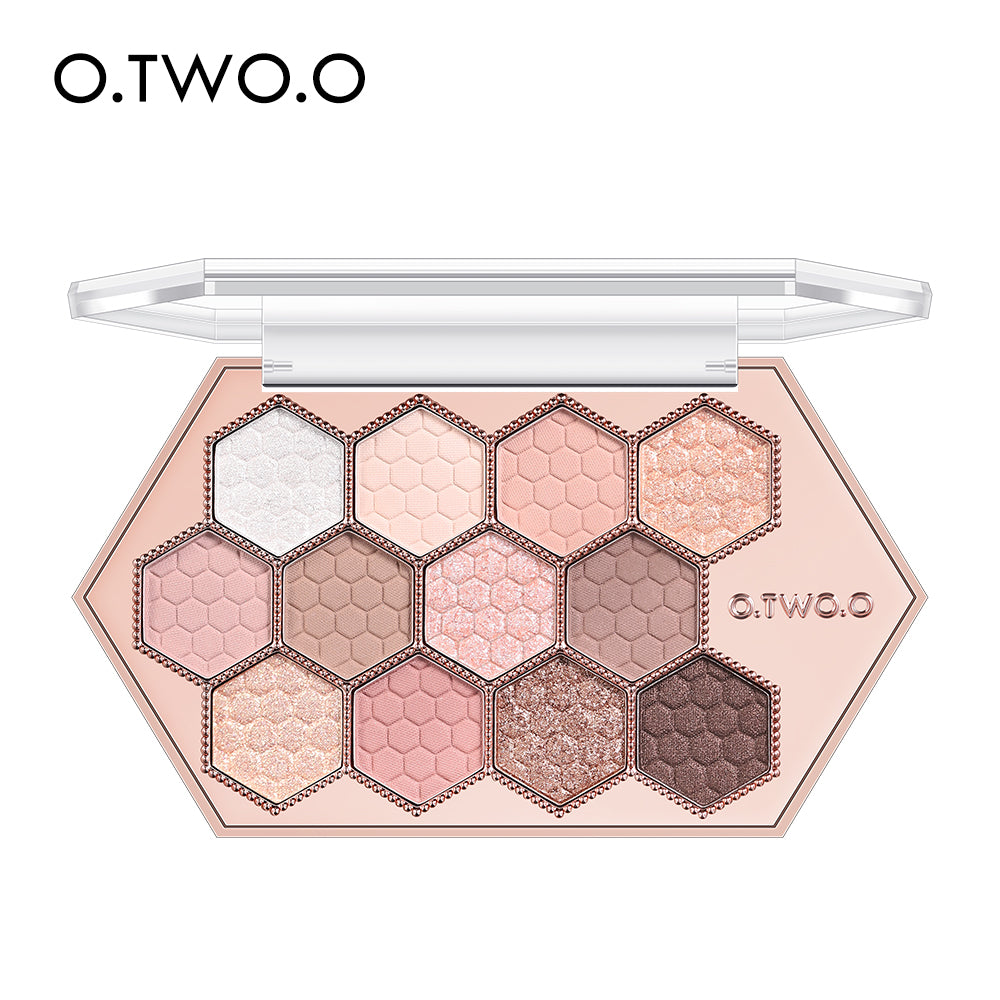 Honeycomb Diamond Eyeshadow Palette Taro Powder Natural Eyeshadow 12 Colors