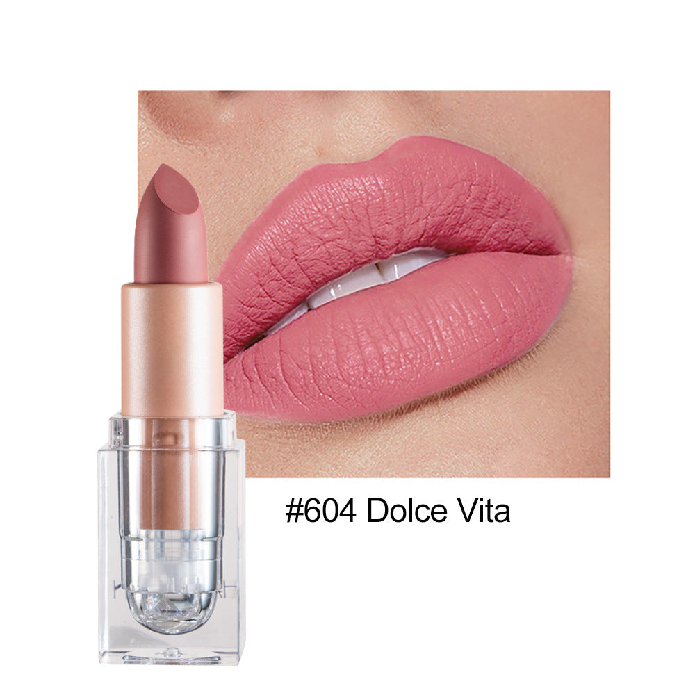 Silky Ice Cube Matte Lipstick 12 Color Lipstick Nude Long Lasting Colors