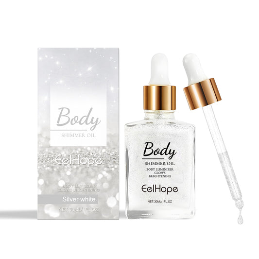 Body Glitter Oil Moisturizer, Facial and Body Liquid Highlighter