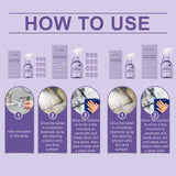 Multi-Purpose Lavender Cleaner Easily Cleans Kitchen, Bathroom, Floors, Grease Stains, Countertops