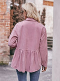 Mandy Autumn Collared Neck Loose Fit Button Down Top