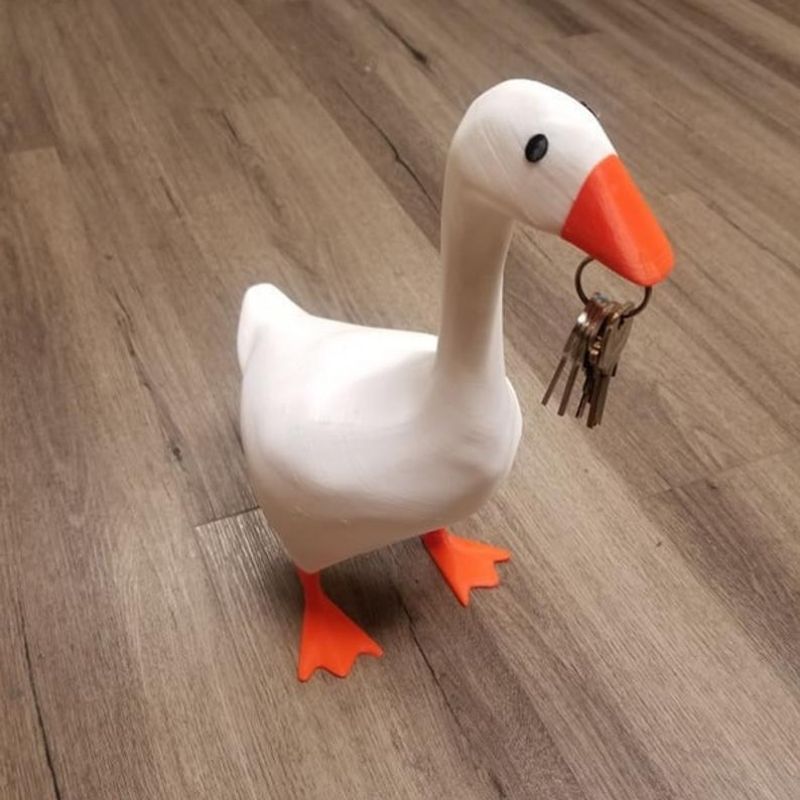 Cute Duck Magnetic Statue Holder for Household Products Resin Decoration