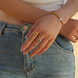 Trendy Stainless Steel Lip Design Ring, Women's Adjustable Size Ring with Lips Jewelry Gift