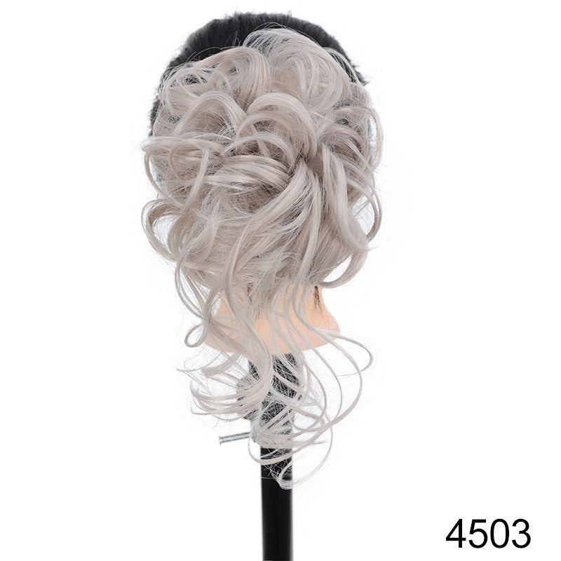 Messy Curly Hair Bun Clip Hair Extensions Claw Clip