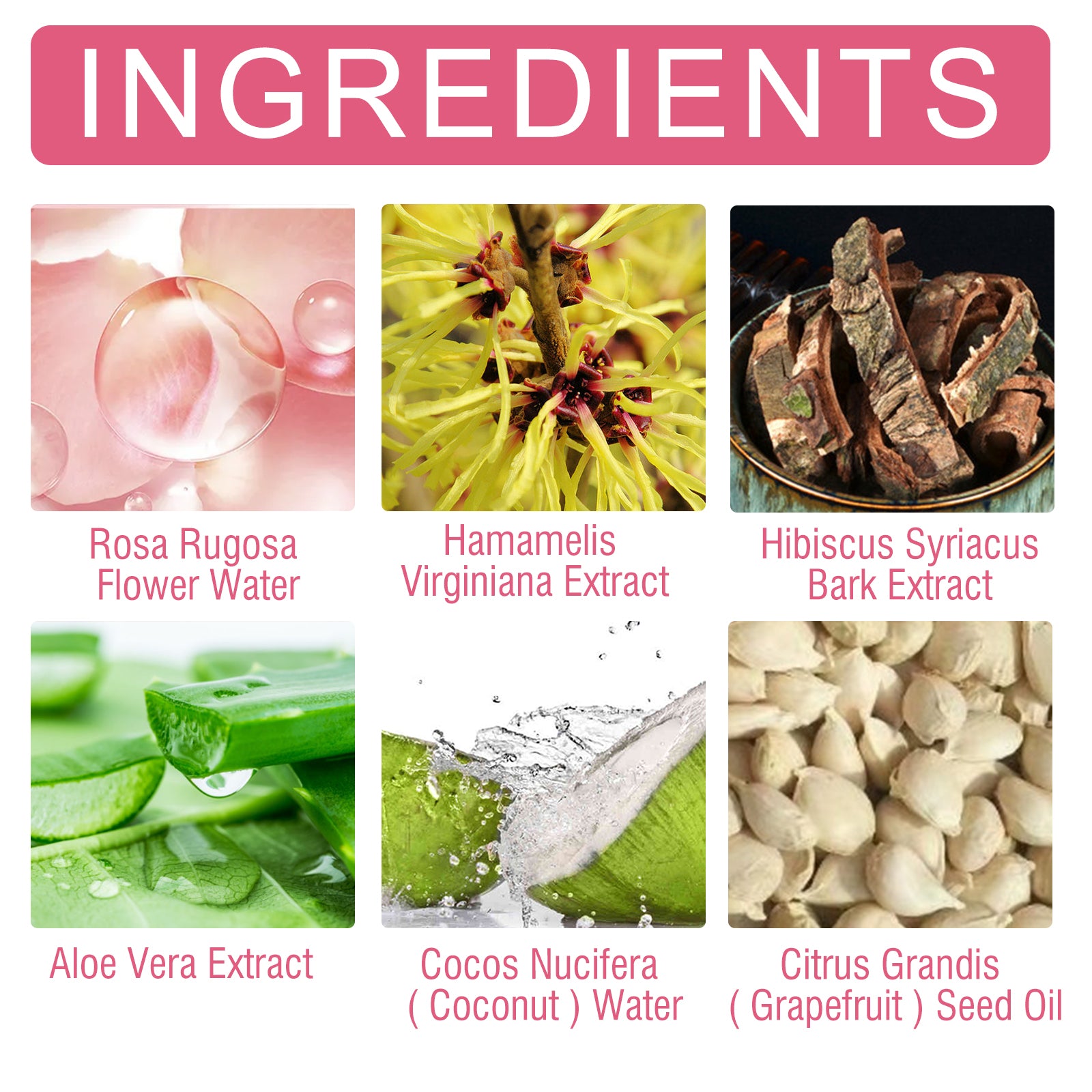 Rose Face Toner, Hydrating Refreshing Oil Control Fade Spots Toner