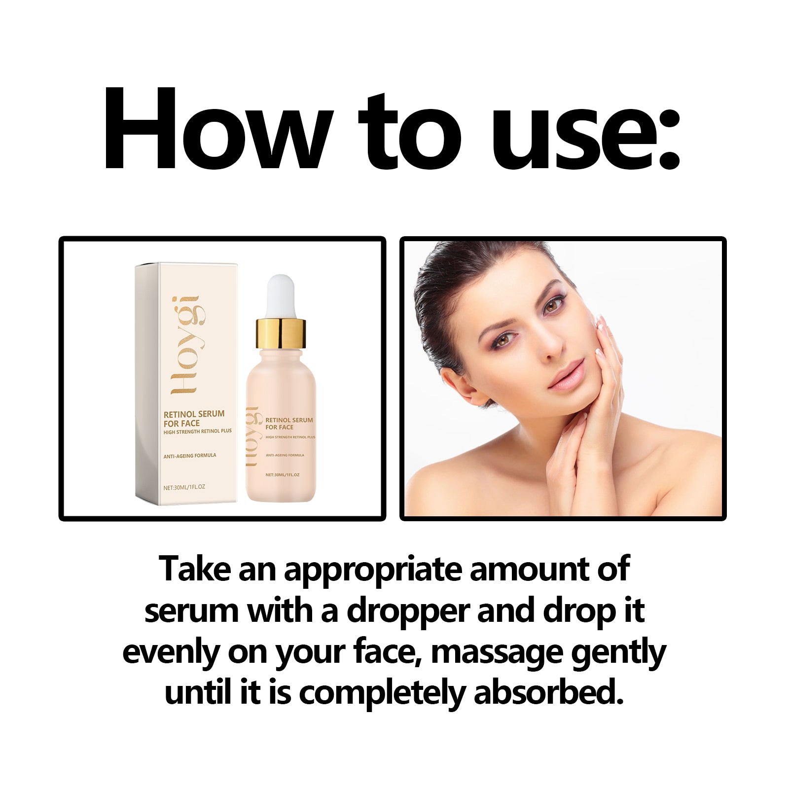 Retinol Face Serum, Hydrating Firming Facial Fine Lines Smooth Skin Anti-Wrinkle Serum