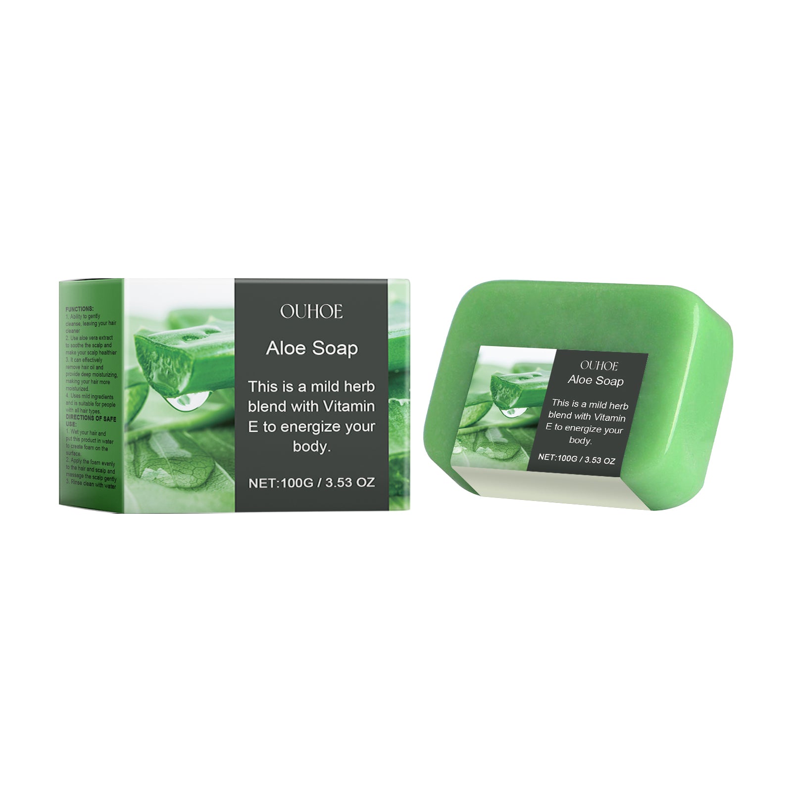 Hair Shampoo Bar With Aloe Vera Essential Oil Cleans Scalp And Nourishes Hair With Refreshing And Smoothing Hair Care Soap Bar