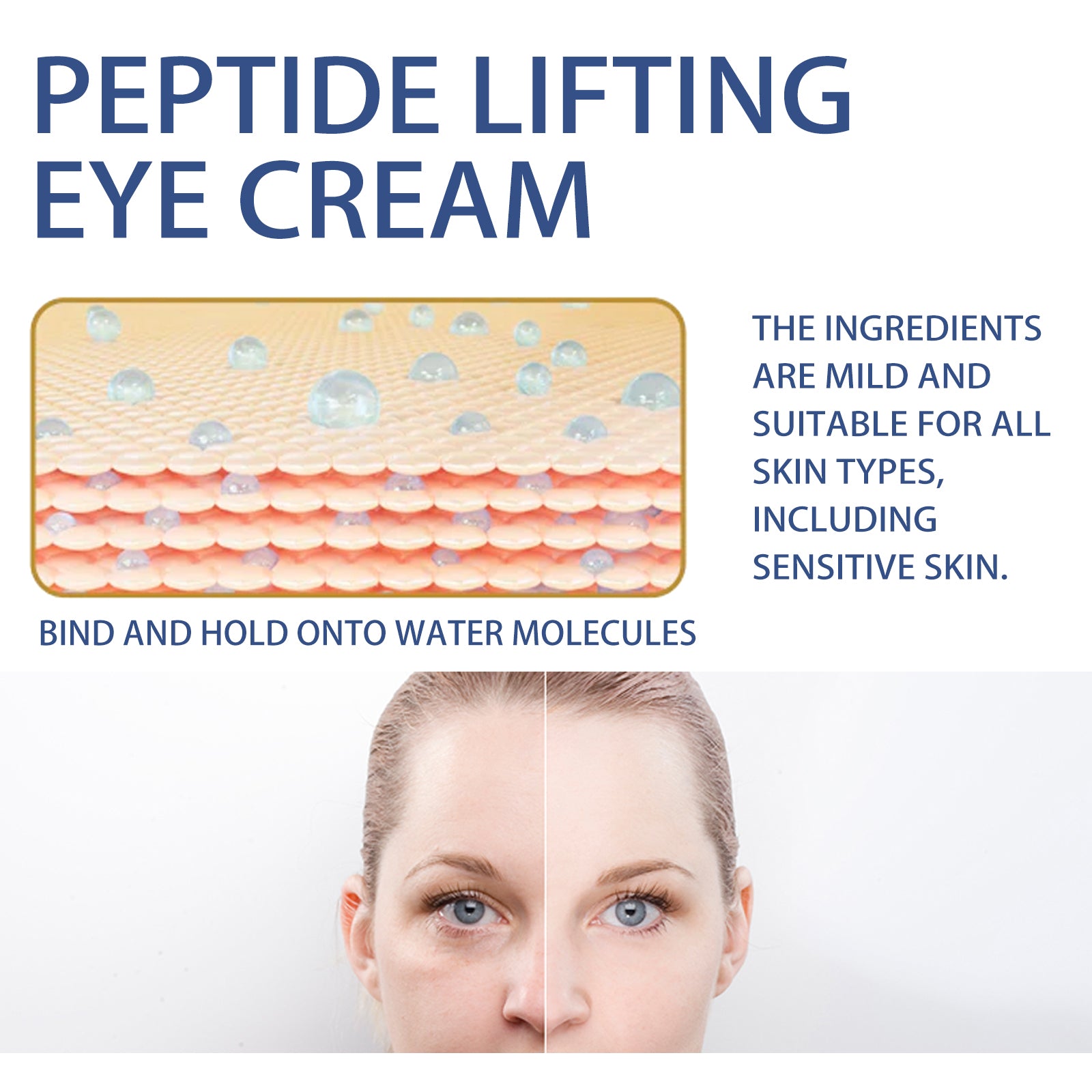 Peptide Lifting Eye Cream, Moisturize Around The Eyes, Fade Fine Lines