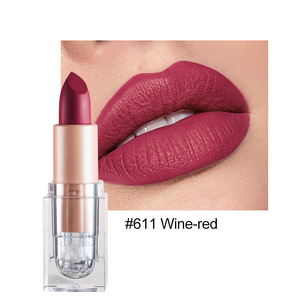 Silky Ice Cube Matte Lipstick 12 Color Lipstick Nude Long Lasting Colors