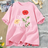 Don't Look Away From Palestine Flowers T-shirt
