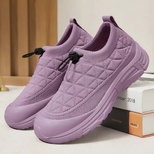Comfortable Mesh Round Toe Slip-On Athletic Shoes