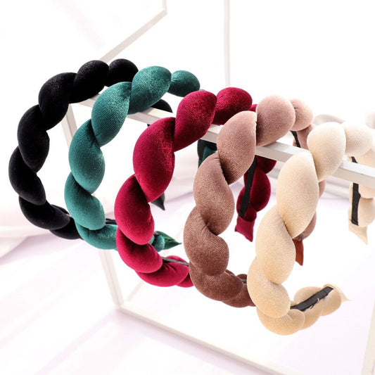 Velvet Plush Headband Autumn and Winter Style Velvet Sponge Braid Headband