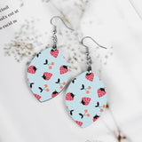 Strawberry Cherry Cute Wooden Earrings Pendant