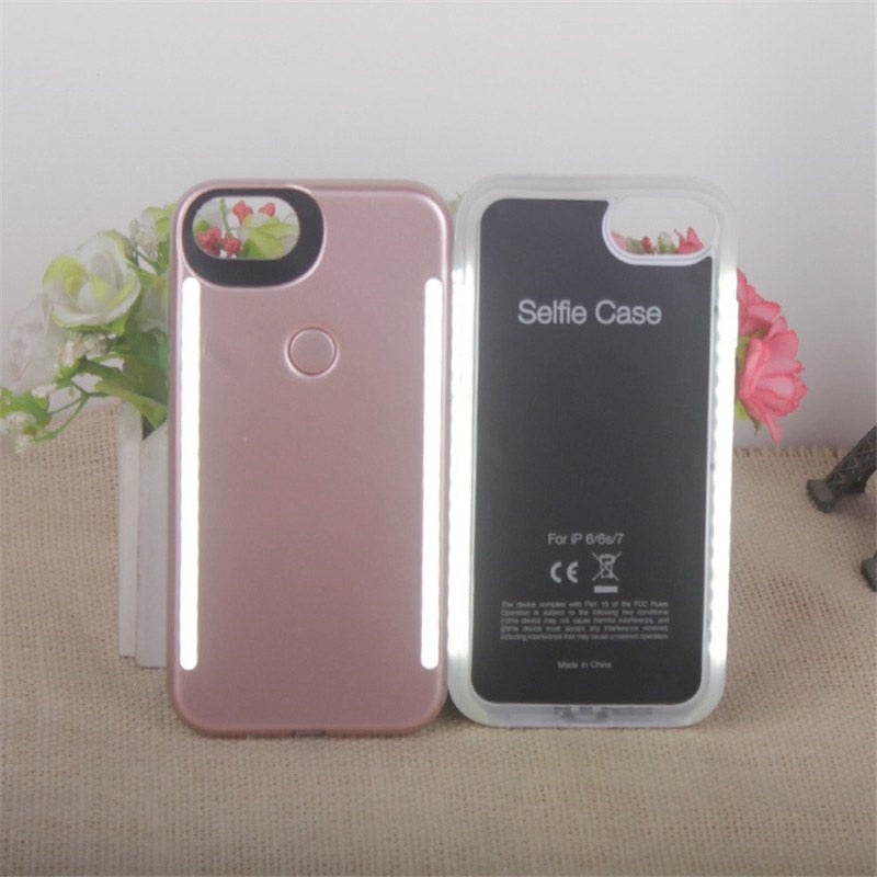 Light Up Selfie Flash Phone Case For iPhone XS MAX XR 11 Pro X XS 6 6s 7 8 Plus Anti-fall 3 Generations for iPhone