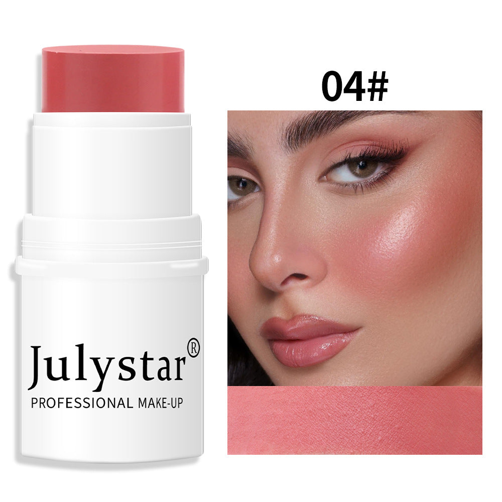 Multi Purpose Highlighting Blush Stick Matte Color Stick for Cheeks Eyeshadow Lips 6 Colors
