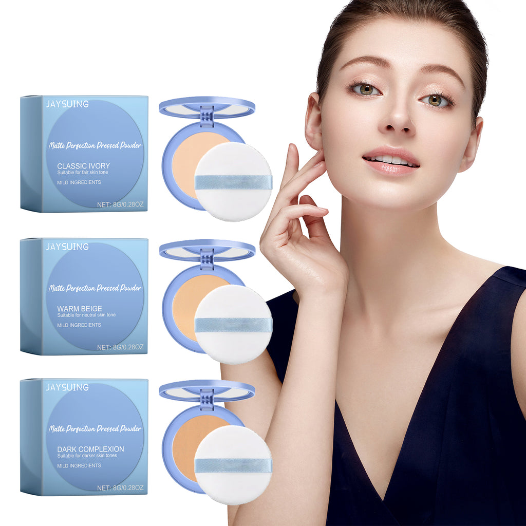 Matte Perfection Makeup Setting Powder, Lightweight Lavender Setting Powder for Delicate Skin Waterproof Oil Control And Brightening