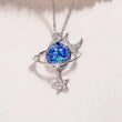 Starry Sky Galaxy Moon Diamond Star Pendant Necklace