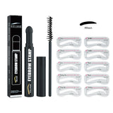Easy Eyebrow Pencil Stamp with Shaping Tools, Moisturizing and Waterproof With Eyebrow Cards and Brush