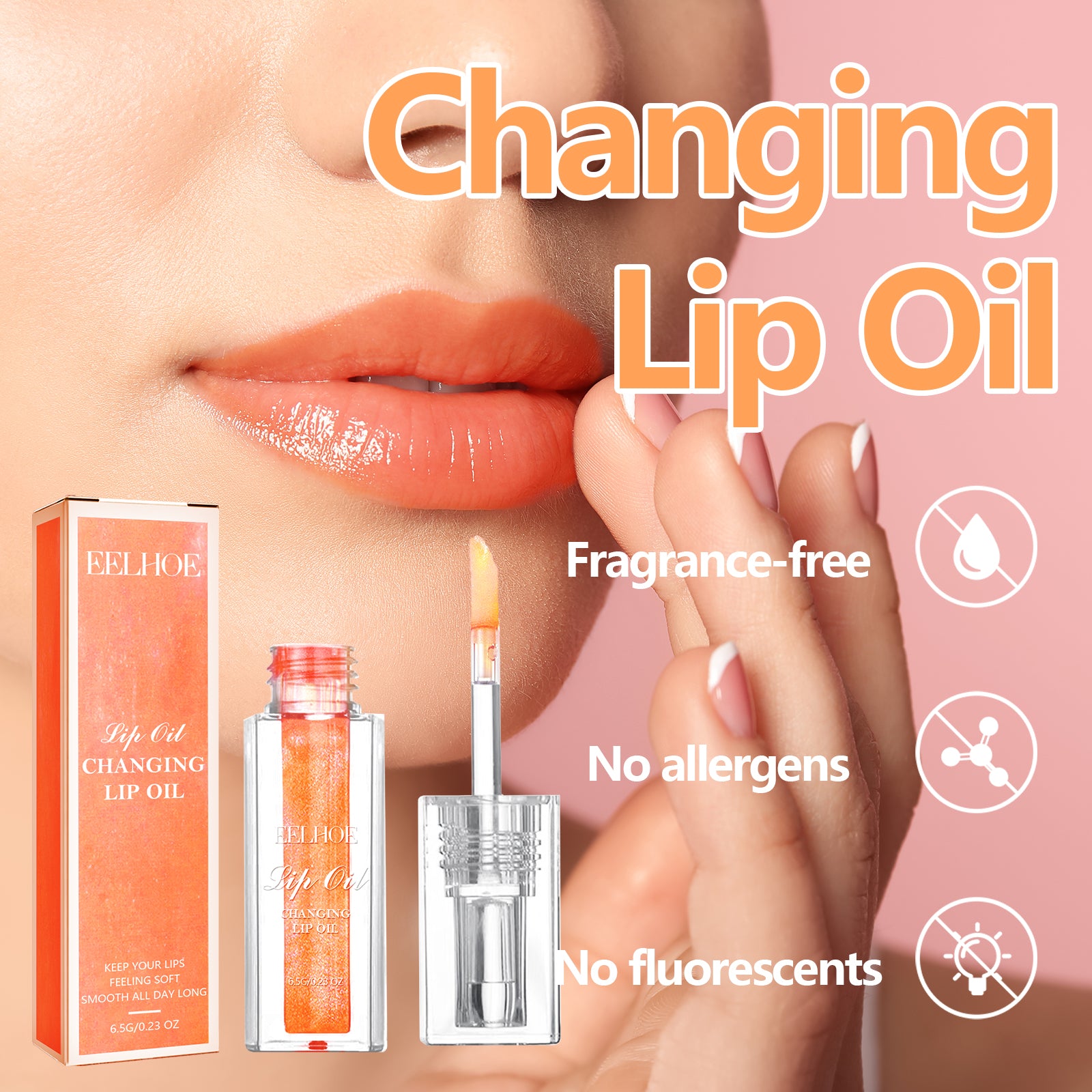 Changing Lip Oil, Mildly Exfoliates Plumps The Lips Reduces Fine Lines Light Lip Oil