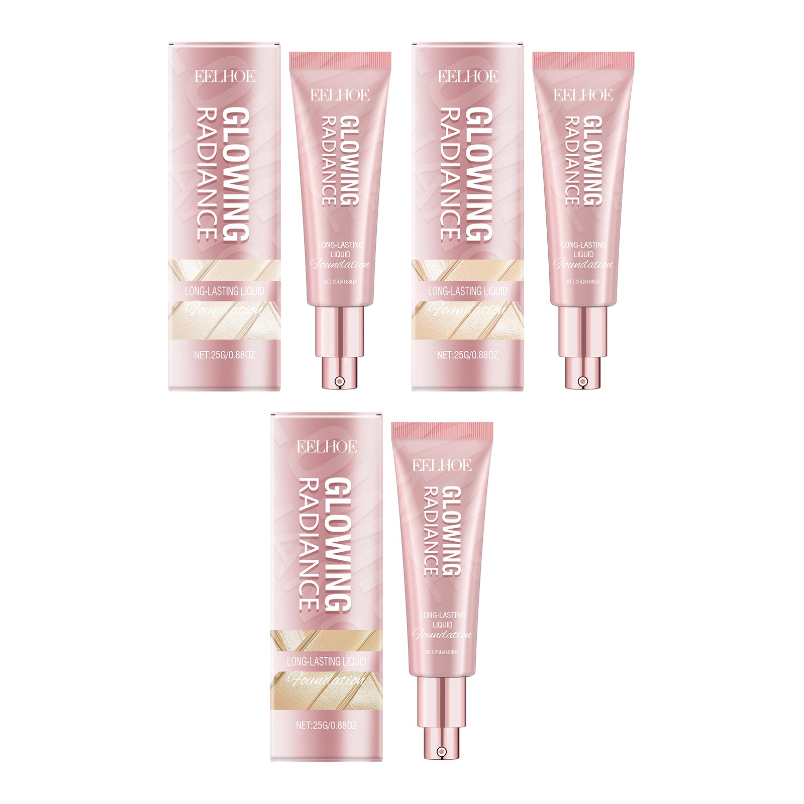 Moisturizing Light Liquid Foundation, Long Lasting Glowing Skin