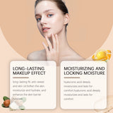 Moisturizing Liquid Foundation, Long-Lasting Moisturizing Light Skin Care Liquid Foundation
