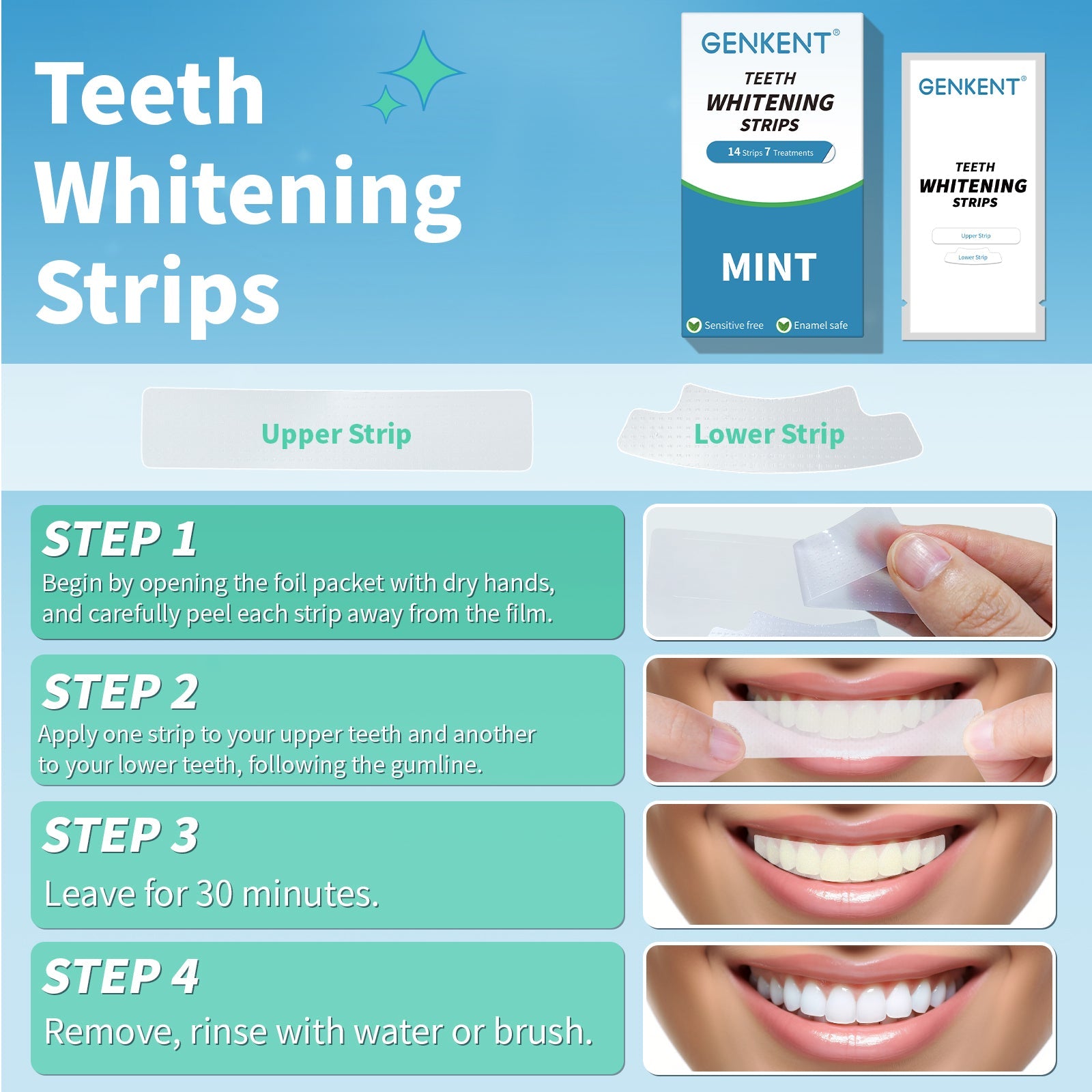 Whitening Strips for Sensitive Teeth | 7-day Treatment