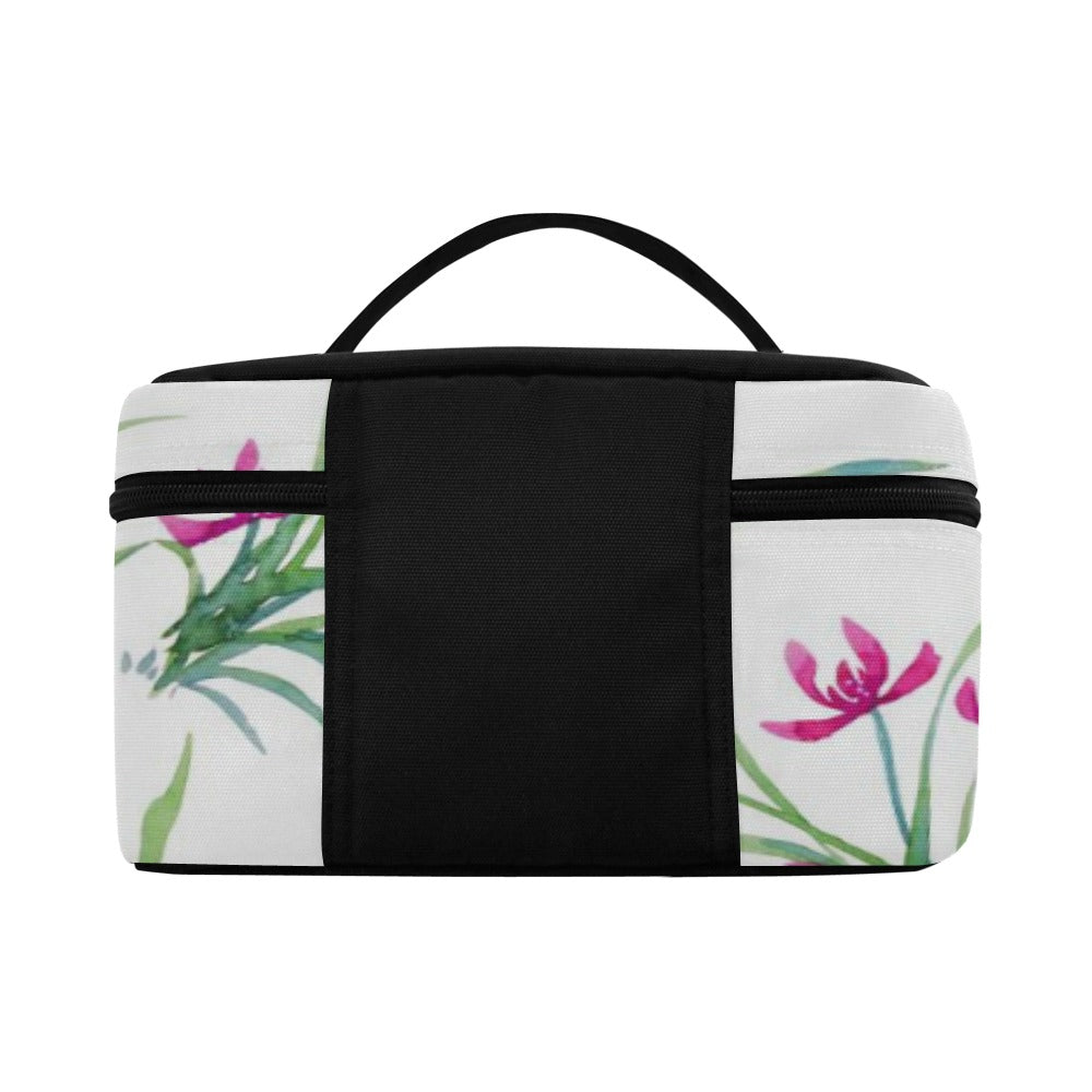 Leaves & Lipstick Large Cosmetic Bag