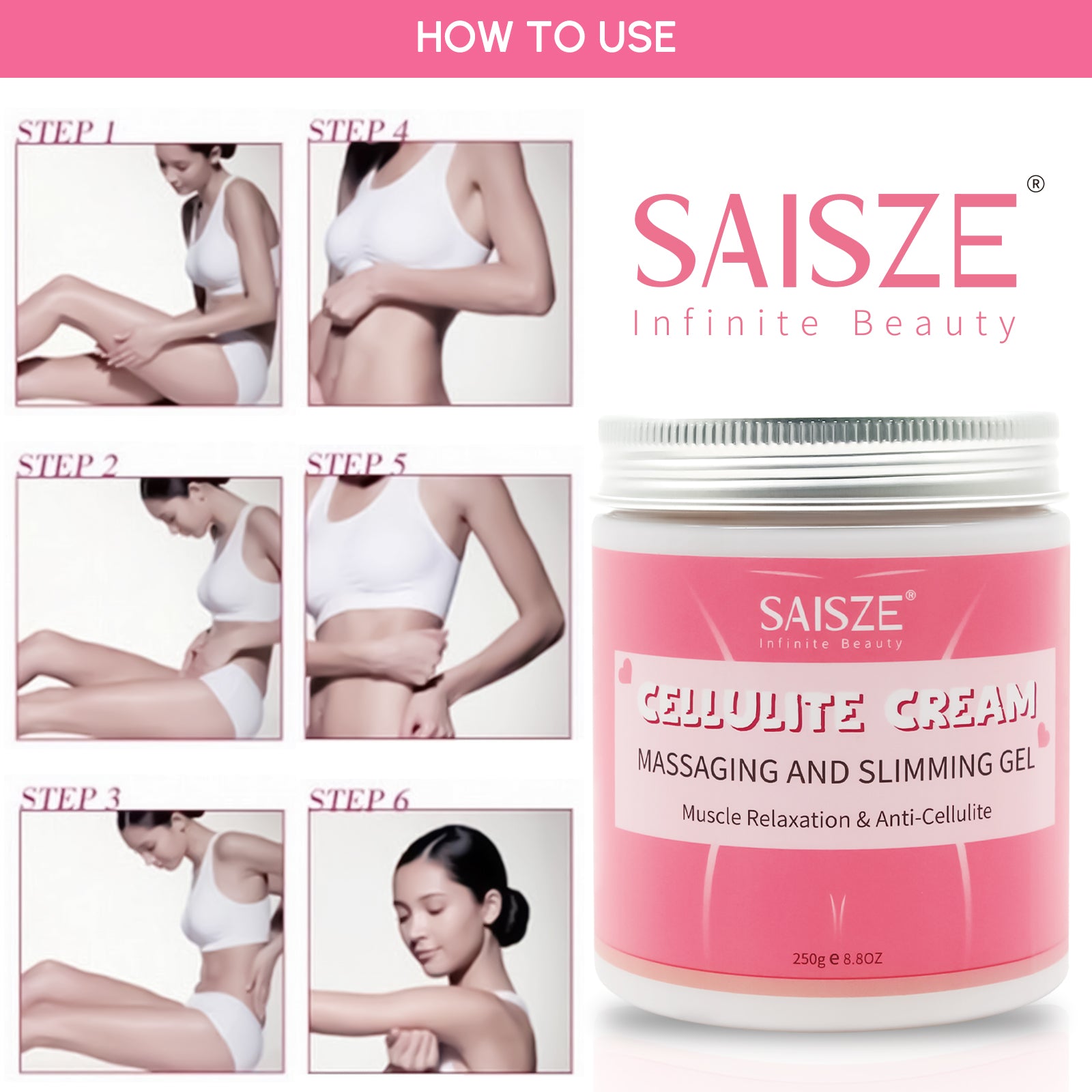 Anti Cellulite Body Slimming Cream with Massager and Remover