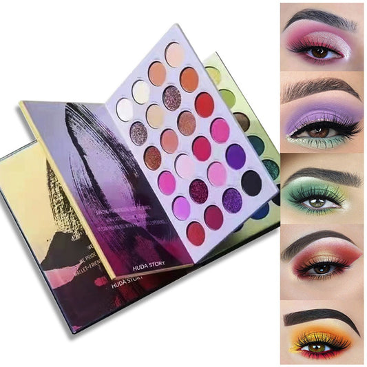 Eyeshadow Booklet 72 Colors Pressed Eyeshadow High Pigmented Shimmer Eyeshadow Palette