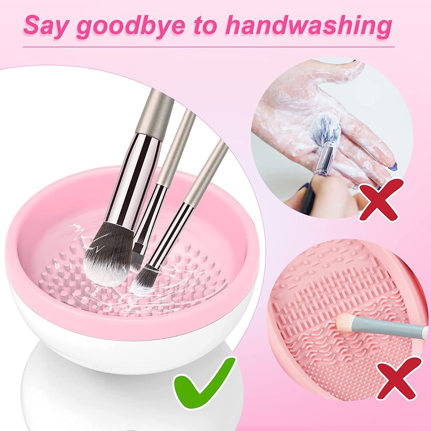 Makeup Brush Automatic Brush Cleaner Rechargeable Makeup Brush Cleaning Bowl