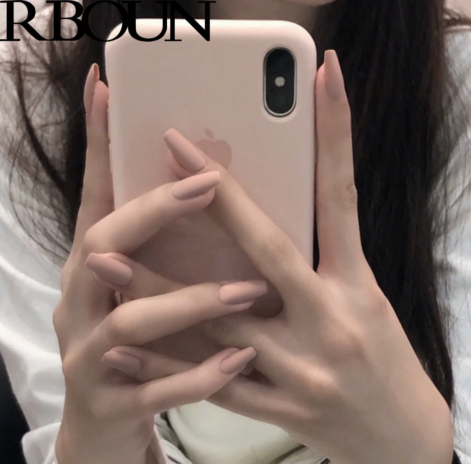 Fake Nails Set Stiletto Coffin Tips Press on Long False Nails with Glue 24 Beautiful Colors