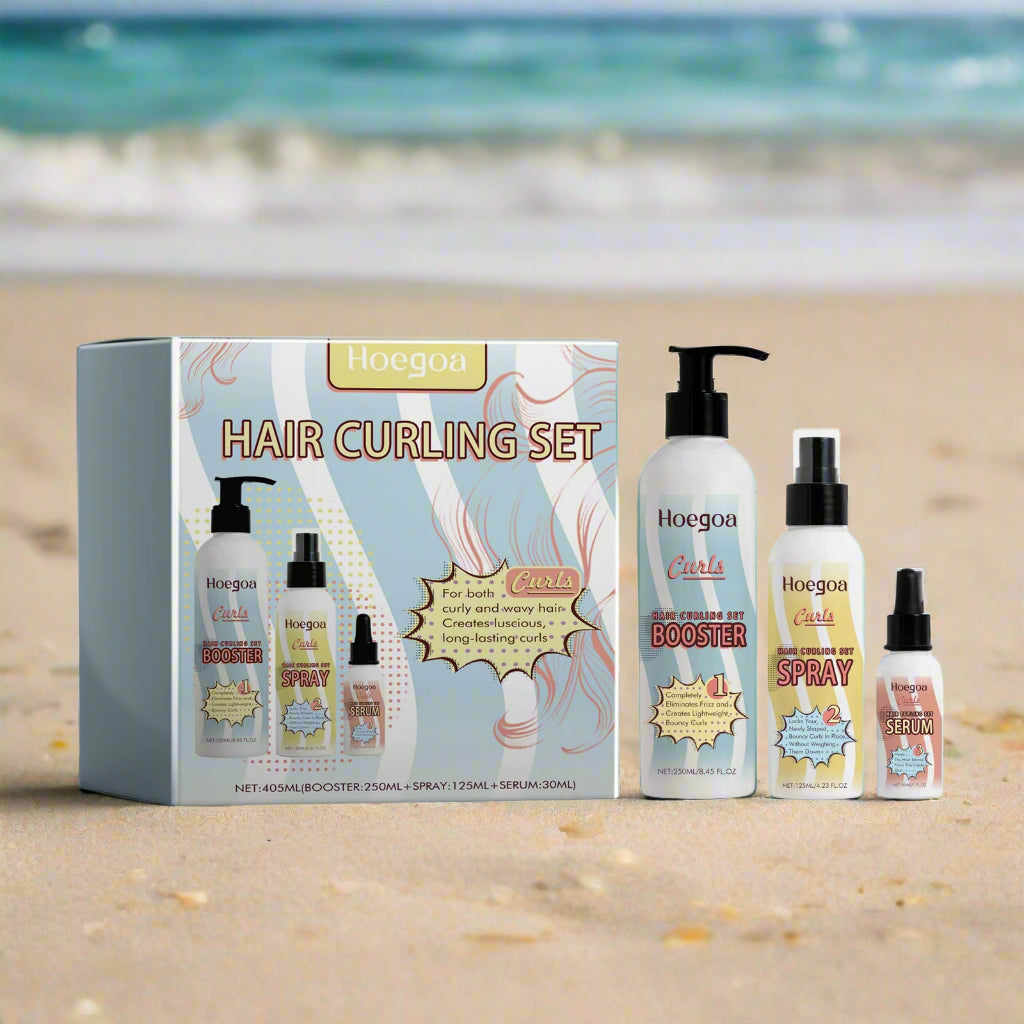 Hair Care Set for Curls, Moisturizing Hair Curly Styling Moisturizing Leave-In Hair Care