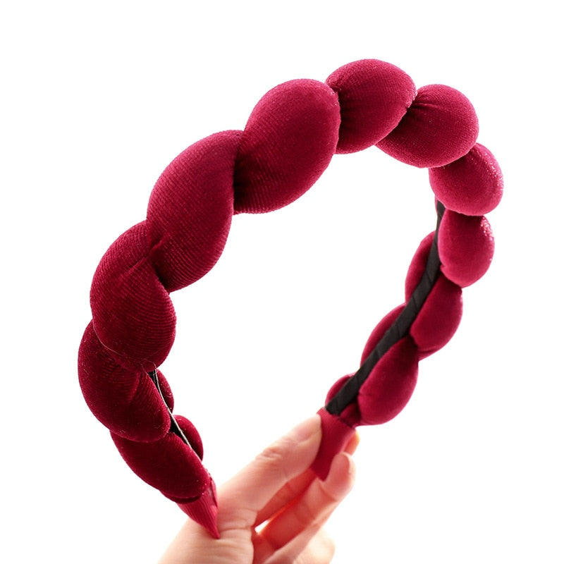 Velvet Plush Headband Autumn and Winter Style Velvet Sponge Braid Headband