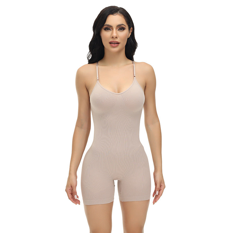 Seamless One-Piece Shapewear for Women with Abdominal and Hip Lifting