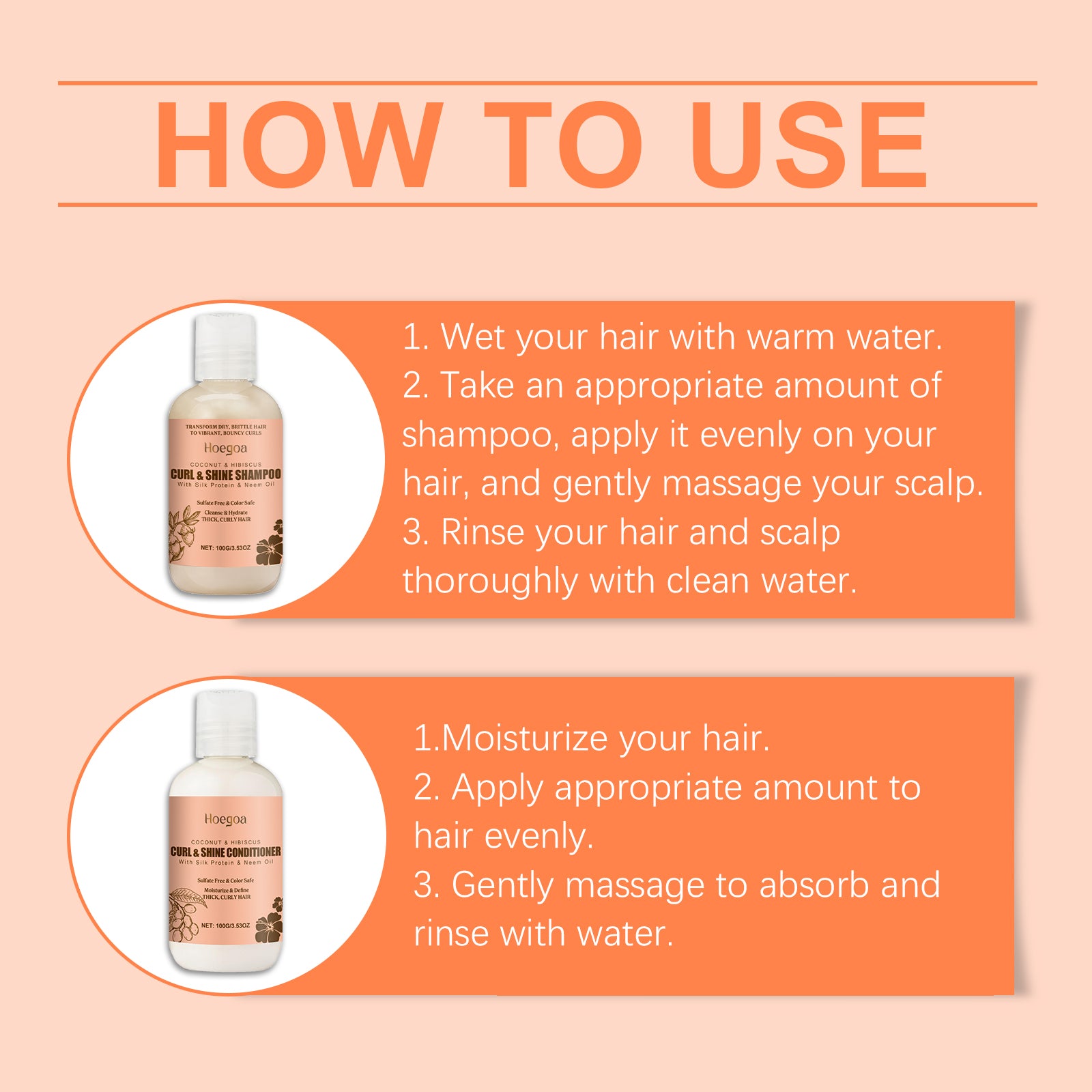 Coconut Moisturizing Shampoo Conditioner Set Clean And Moisturizing Hair Care Volumizing Shampoo
